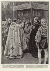 El Arzobispo de Canterbury ungiendo al Rey